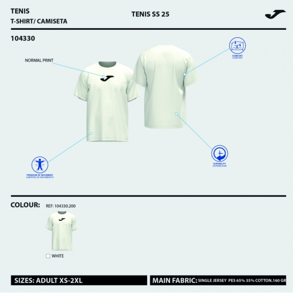 CAMISETA MANGA CORTA CHALLENGE BLANCO