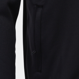 CHAQUETA CON CAPUCHA CREW V NEGRO ROJO