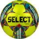 Мяч футзал. SELECT Futsal Mimas, 1053460550, р.4,FIFA Basic, 32 пан, гл.ПУ, руч.сш, жел-сине-красный