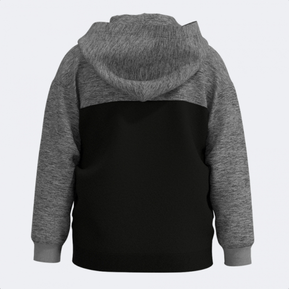 SUDADERA CON CAPUCHA PARK NEGRO GRIS MELANGE