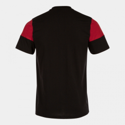 CAMISETA MANGA CORTA CREW V NEGRO ROJO
