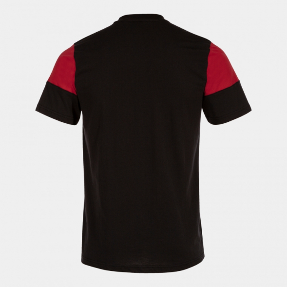 CAMISETA MANGA CORTA CREW V NEGRO ROJO