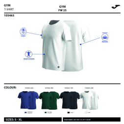 CAMISETA MANGA CORTA INDOOR GYM AZUL SKIPPER