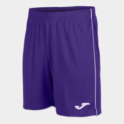 SHORT LIGA MORADO BLANCO