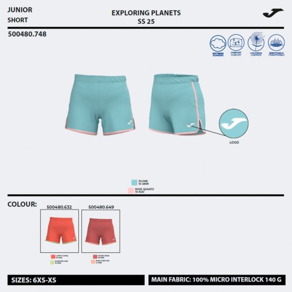 SHORT LEVANTE AZUL ROSA