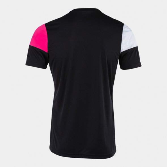 CAMISETA MANGA CORTA CREW V NEGRO ROSA