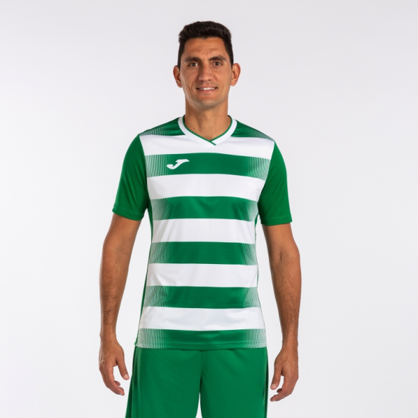 CAMISETA MANGA CORTA EUROPA V VERDE BLANCO