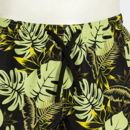 BERMUDA DE BAÑO SANTA MÓNICA LIMA NEGRO