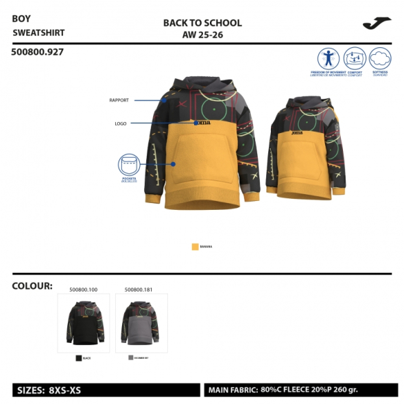 SUDADERA CON CAPUCHA NEW METAVERSE AMARILLO