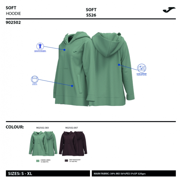 SUDADERA CON CAPUCHA BREATH VIOLETA