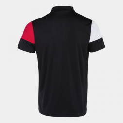 POLO MANGA CORTA CREW V NEGRO ROJO