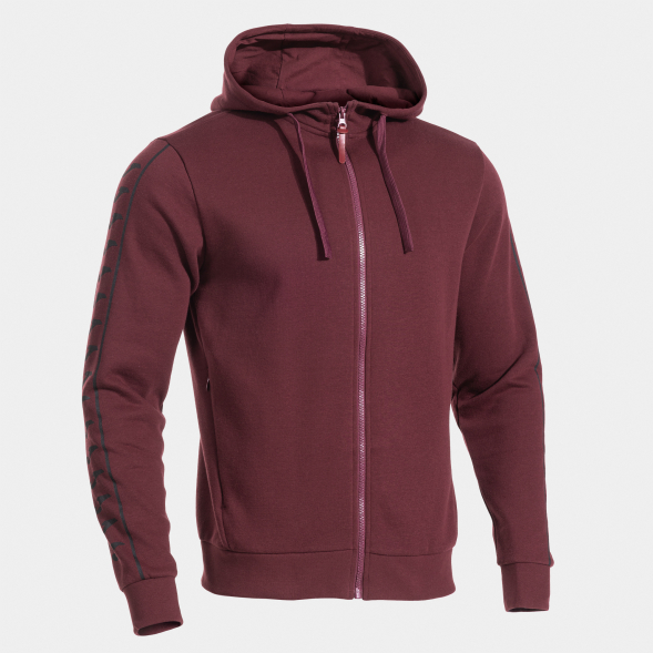 CHAQUETA CON CAPUCHA HEROIC BURDEOS NEGRO