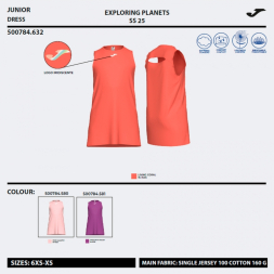 VESTIDO KIDS CAMP CORAL