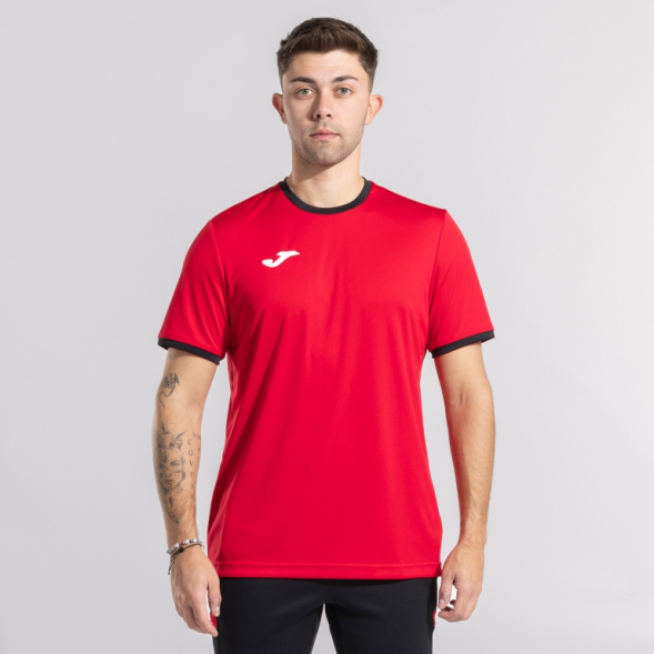 CAMISETA MANGA CORTA COMBI PREMIUM ROJO NEGRO
