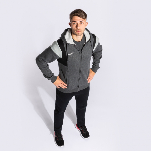 CHAQUETA CON CAPUCHA CONFORT III GRIS MELANGE